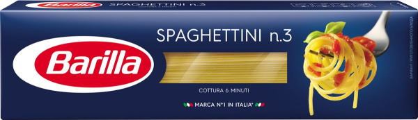 Паста СПАГЕТТИНИ №3 BARILLA 450гр 1/24