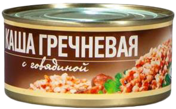 Каша гречневая с говядиной 325г 1/24 ТМ Рузком