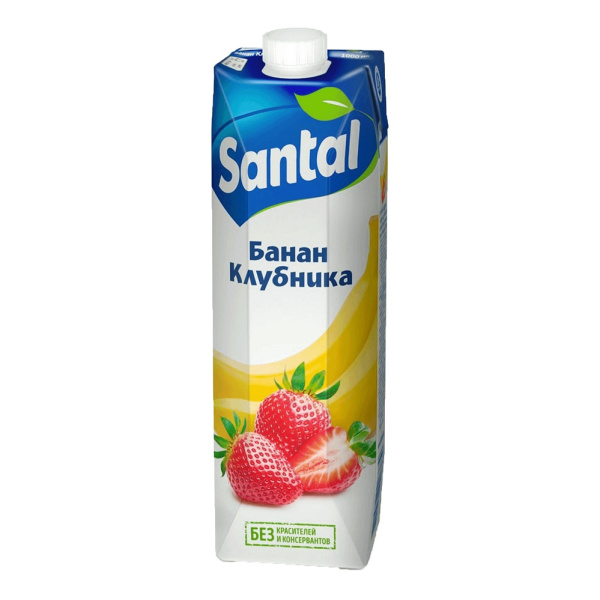 Нектар SANTAL Банан/Клубника Prisma 1л