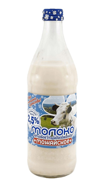 Молоко 2,5% 450г ТМ "Можайский" 1/10