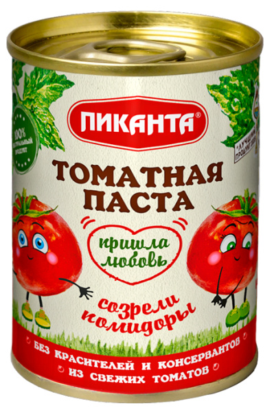 Томатная паста ТМ Пиканта ж/б 140 г 1/20