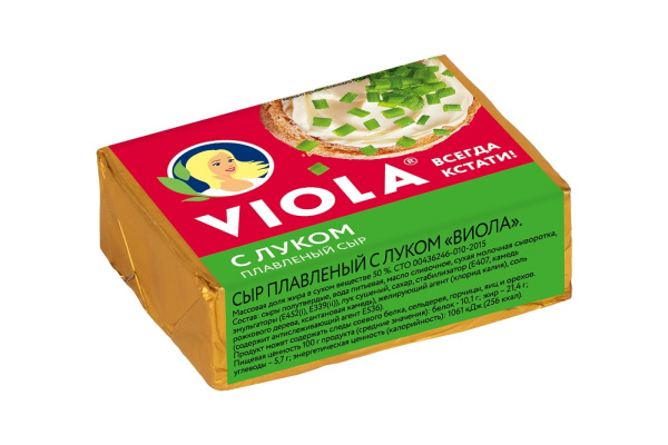 СЫР «С ЛУКОМ» «ВИОЛА» 50%, 90г 1/30