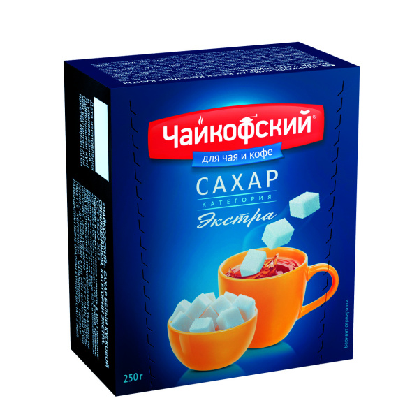 Сахар белый кусковой ГОСТ 33222-2015 Чайкофский 0,25 кг Экстра 1/40