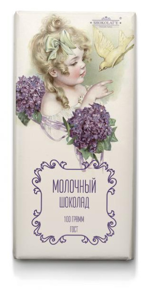 Шоколад молочный Цветочное Ретро (Мари) 100г 1/26