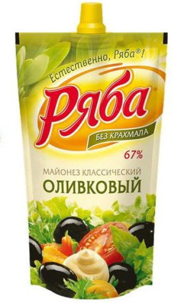 Майонез "Классический Оливковый" 390гр пакет ТМ Ряба 1/24