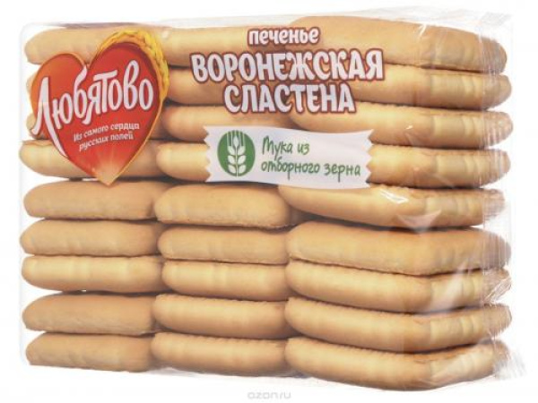Печенье затяжное Воронежская сластена 500г 1/12 ТМ"Любятово"