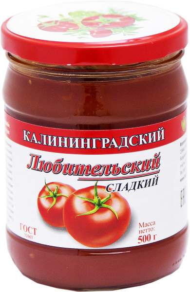 Кетчуп Соус Любительский сладкий с/б 500 1\6