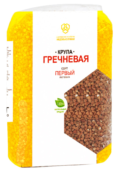 Крупа гречневая 800г Медовые лужки 1/12