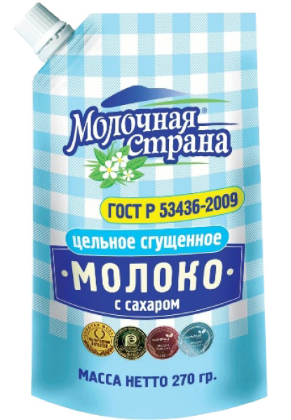 Молоко цельное сгущ. с сахаром МС БЗМЖ ГОСТ 270г д/пак 1/12