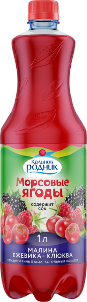С/С напиток мал/ежев/клюк Морсовые ягоды Калинов 1 л. 1/6