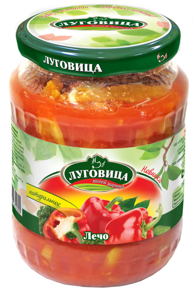 Лечо любительское ТМ Луговица 720 мл ГОСТ с/б твист, 1/8