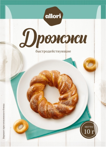 Дрожжи быстродействующие АЛЛОРИ 10 г 1/50