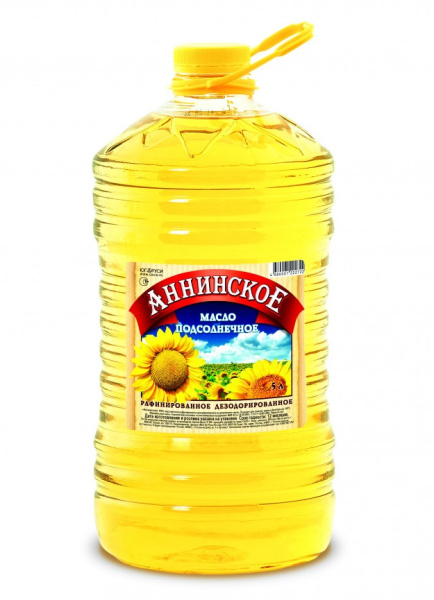 Масло подсолнечное Аннинское 5л 1/4