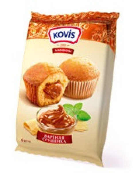 Маффин мини вареная сгущенка Kovis 200 гр. 1/12