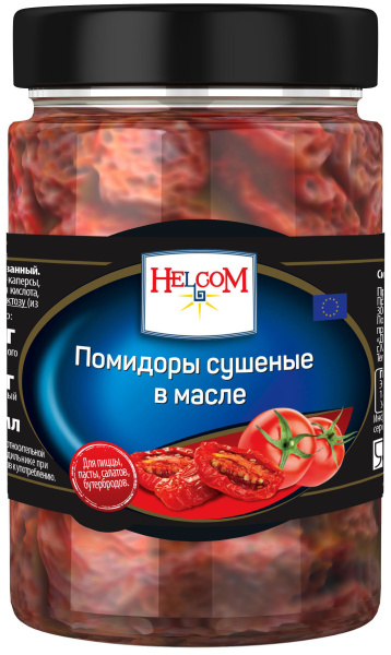 Помидоры вяленные в масле (резанные) HELCOM 327 г 1/8
