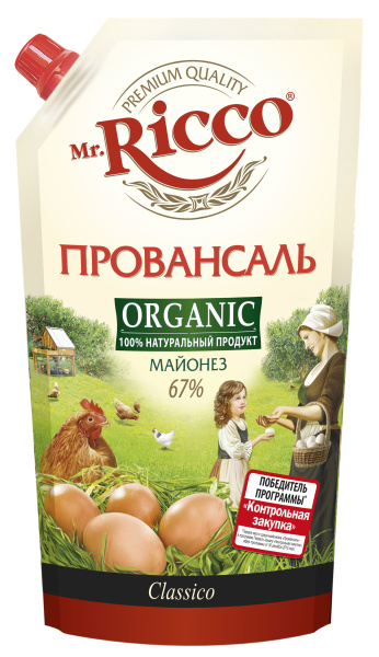 М-з MR ORGANIC "Провансаль" Д/П 67% 400мл. 1/22