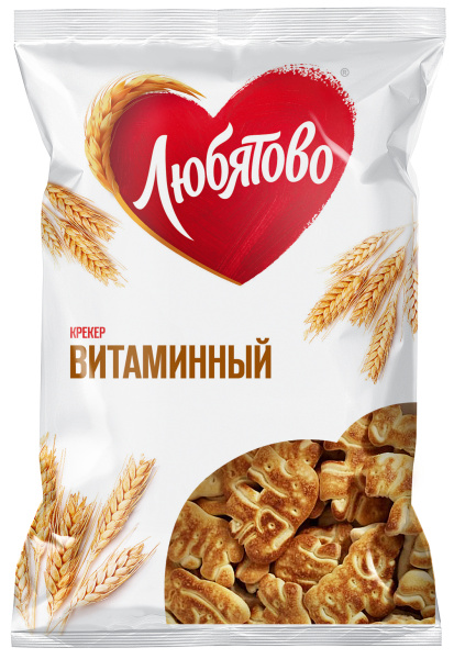 Крекер Витаминный 300г 1/12 ц/п ТМ "Любятово"