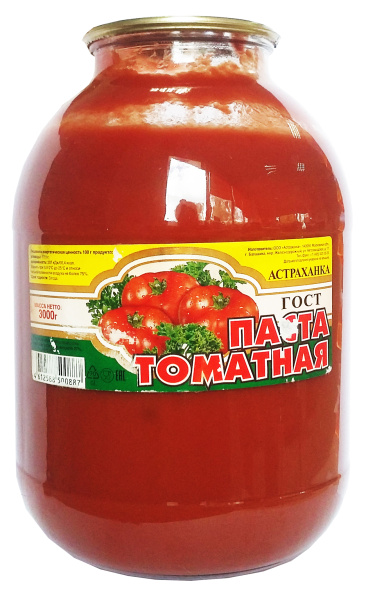 Томатная паста 3кг ГОСТ стекло 1/4
