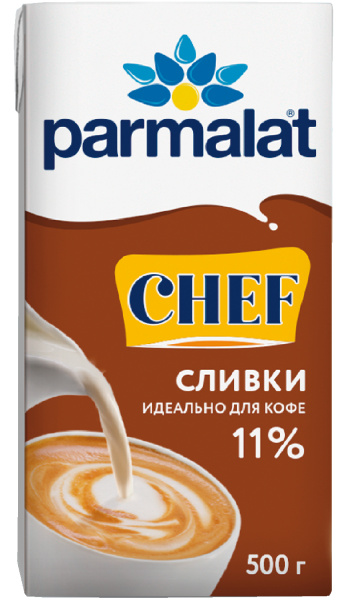 Сливки ультрапаст. "Пармалат" 11% 0,5 кг 1/12