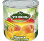 Персики половинки в сиропе Луговица 820 млжб 1/12