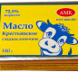 Масло "Крестьянское" 72,5% 180гр ТМ "АМК" 1/30 БЗМЖ
